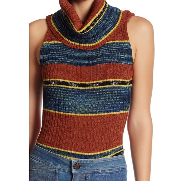 Free People “Carly” Rib Knit Sweater Tank - Picture 2 of 5